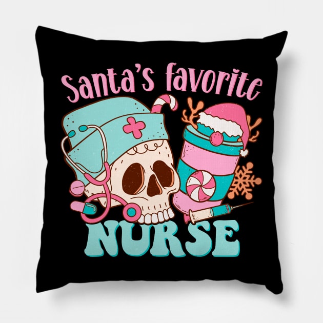 Santa's Favorite Nurse Pillow by MZeeDesigns