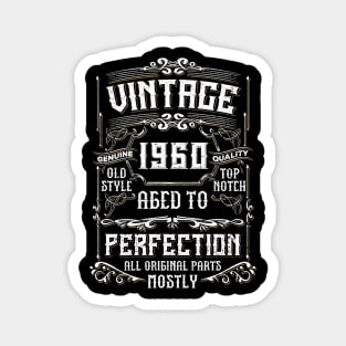 60 Years Old Born in 1960 Vintage 60th Birthday T-Shirt Magnet