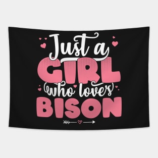 Just A Girl Who Loves Bison - Cute Bison print Tapestry