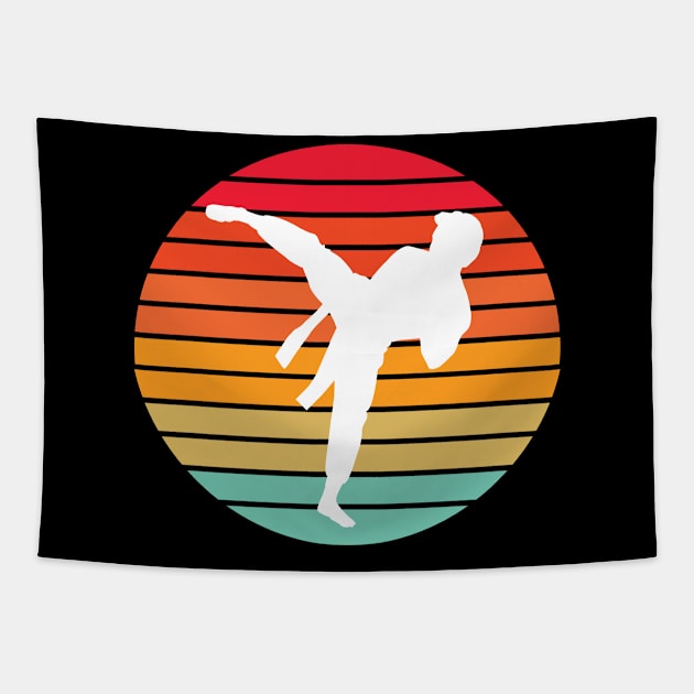 Karate Art Retro Tapestry by Design Anbay