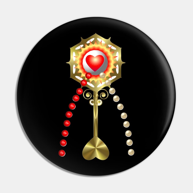 Divine Mercy Holy Communion - 3-D look Pin by Artist4God