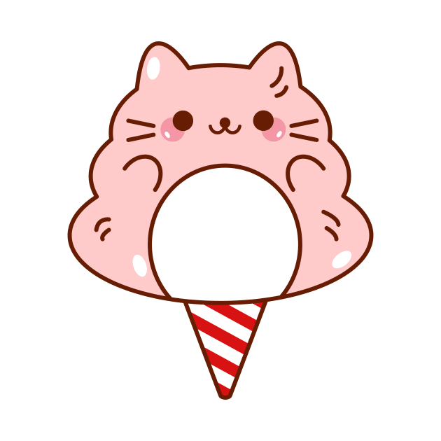 Pink Cat Cotton Candy by mintcorner