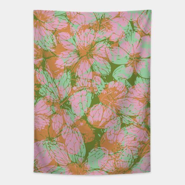 Floral allover Tapestry by Remotextiles