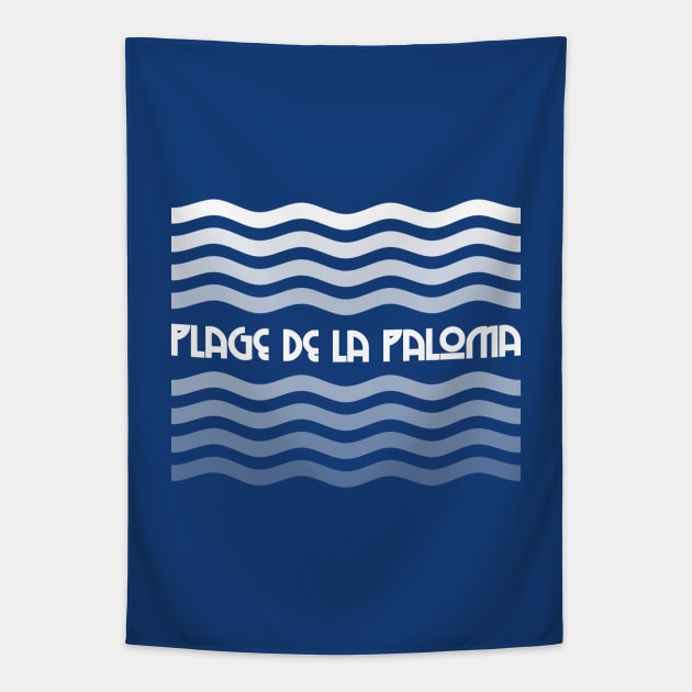 Plage de la Paloma, France - Paloma Beach (St-Jean-Cap-Ferrat) Tapestry by Belcordi