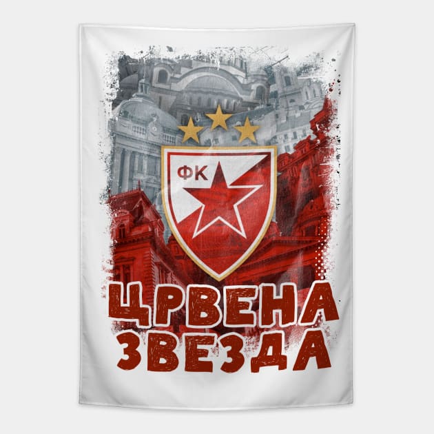 GRB Delije Sever Crvena Zvezda Beograd * Red Star Belgrade Serbia ULTRAS 1989 Tapestry by Naumovski