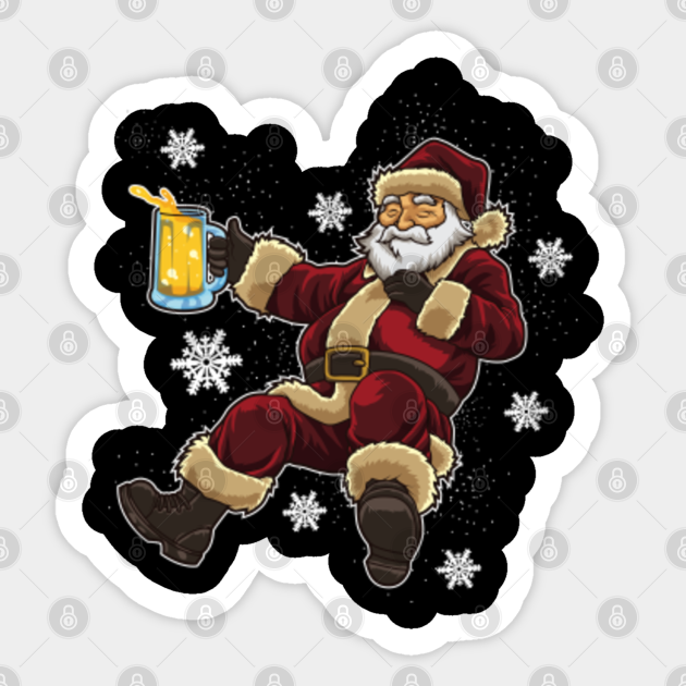 Beer Drinking Santa Claus Cheers Under Xmas Tree Funny Christmas Gift Ideas Aufkleber Teepublic De It is the third most popular drink overall, after water and tea. teepublic