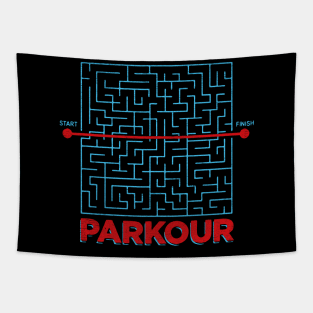 parkour maze shortcut Tapestry