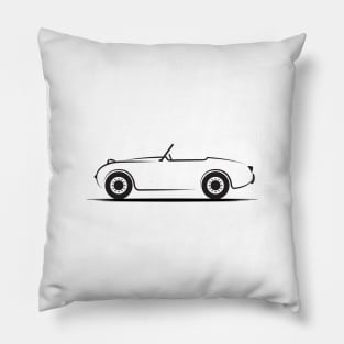 Austin Healey Sprite Bugeye Black Pillow