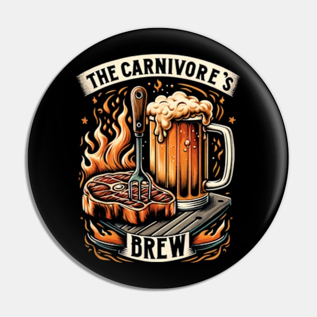 The Carnivore's Brew Pin by Neon Galaxia