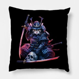 Samurai Cat Pillow