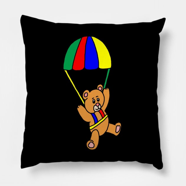 Parachute Teddy Bear Pillow by imphavok