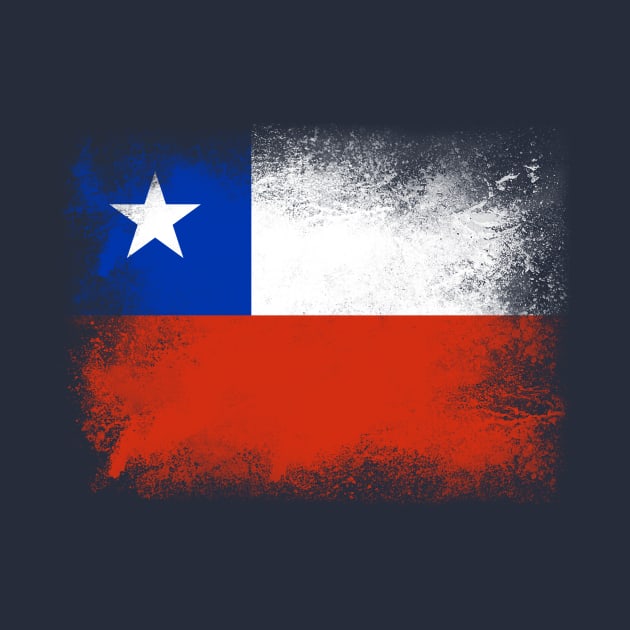 Chile flag isolated by psychoshadow