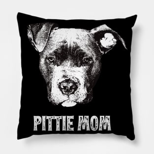 Pittie Mom American Pittbull Design Pillow