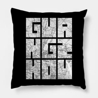 Guangzhou, China City Map Typography - Light Pillow