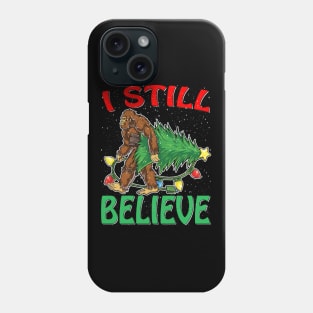 Bigfoot Sasquatch Yeti Believe santa hat Christmas Pajamas T-Shirt VER1 Phone Case