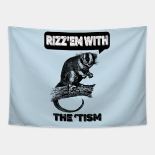 Rizz 'Em With The 'Tism Meme Tapestry