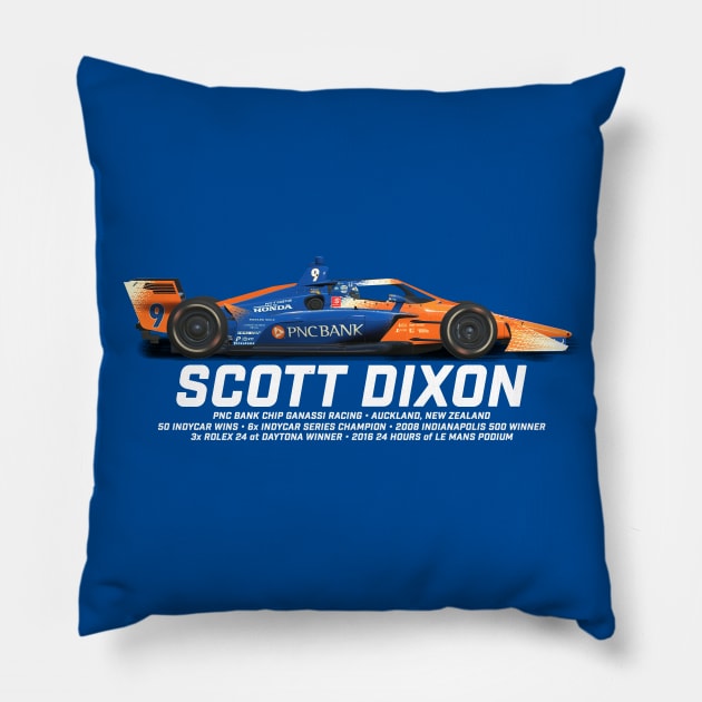 Scott Dixon 2021 (white) Pillow by Sway Bar Designs