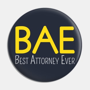 BAE: Best Attorney Ever Pin