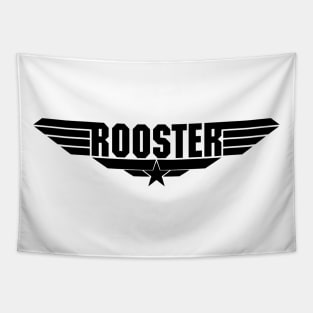 Top Gun Maverick Logo Parody Rooster Goose Iceman Tapestry