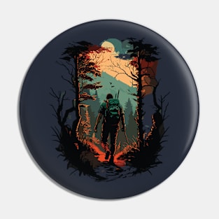 hiking Walking Pin