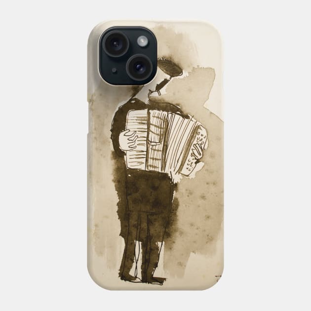 Accordion player Phone Case by Loui Jover 