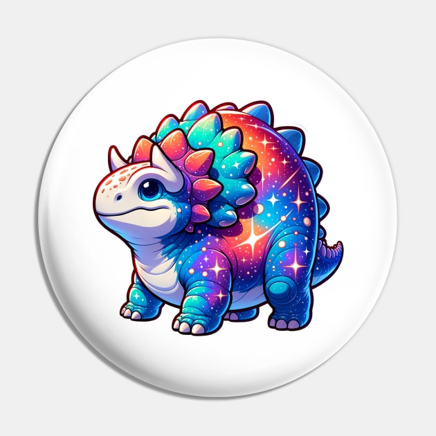 Cute Galaxy Ankylosaurus Pin by Odetee