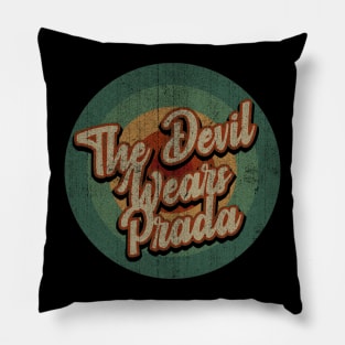 Circle Retro Vintage The Devil Wears Prada Pillow