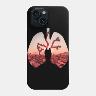 Desert Sun Set in Lungs Design Phone Case