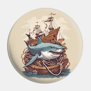 Vintage Shark attack Pin
