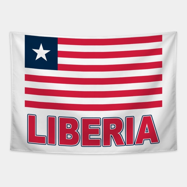 The Pride of Liberia - Liberian Flag Design Tapestry by Naves