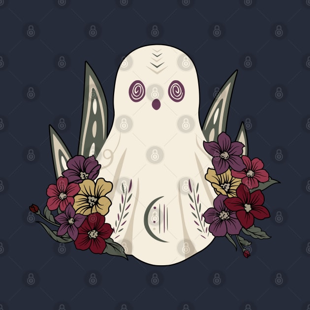 Cute Boho Ghost by Dizzy Lizzy Dreamin