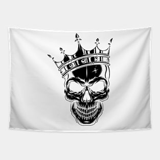 Skull in Crown Tapestry