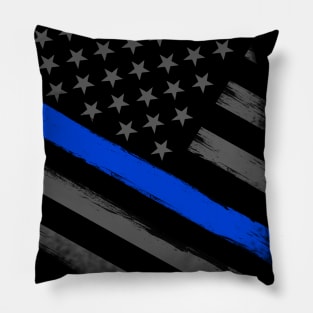 Thin Blue Line Flag - Police Officer Flag - Back The Blue Pillow