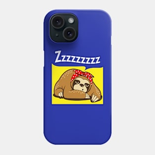 Cute Sleeping Lazy Sloth  Procrastination We Can Do It Vintage Meme Phone Case