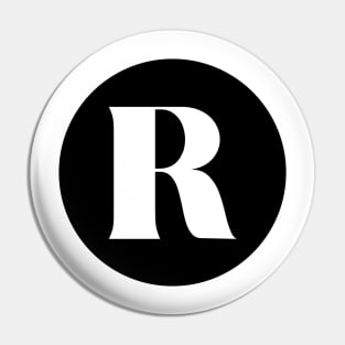 R (Letter Initial Monogram) Pin