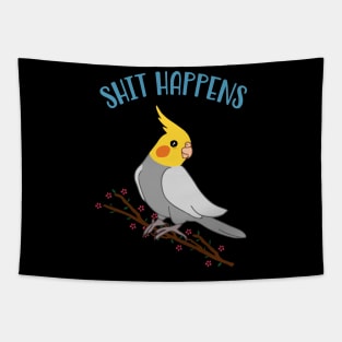 shit happens - cockatiel doodle Tapestry