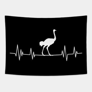 Common ostrich heartbeat Birthday Ostrich lover Tapestry