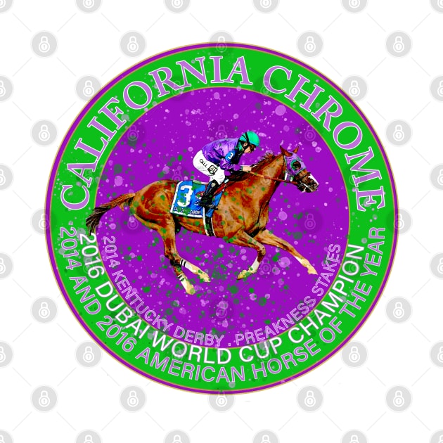 California Chrome 2014 Kentucky Derby Champion by Ginny Luttrell