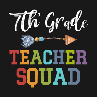 Awesome 7th Grade Teacher Squad Funny Colleague T-Shirt