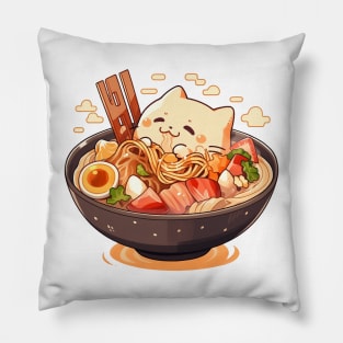 cat ramen Pillow