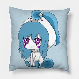 creepypasta unicorn (candy cane) Pillow