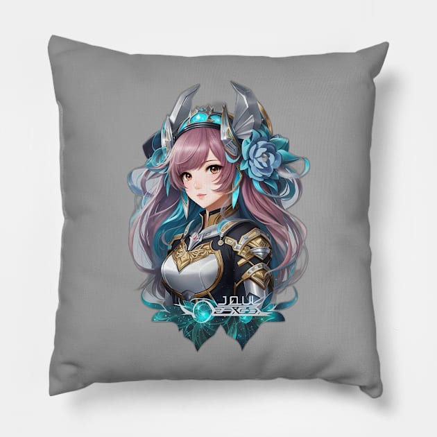 Cetus Serenade: Enchanting Anime Character Art Pillow by artbydikidwipurnama