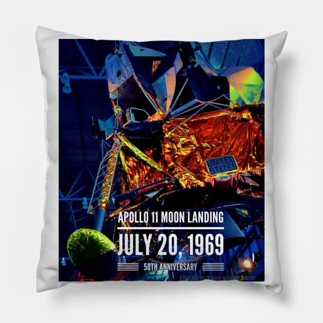 Apollo 11 50th Anniversary Pillow by acefox1