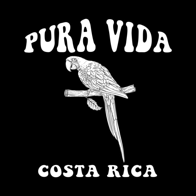 Pura Vida Costa Rica - Parrot Cute Funny by blacckstoned