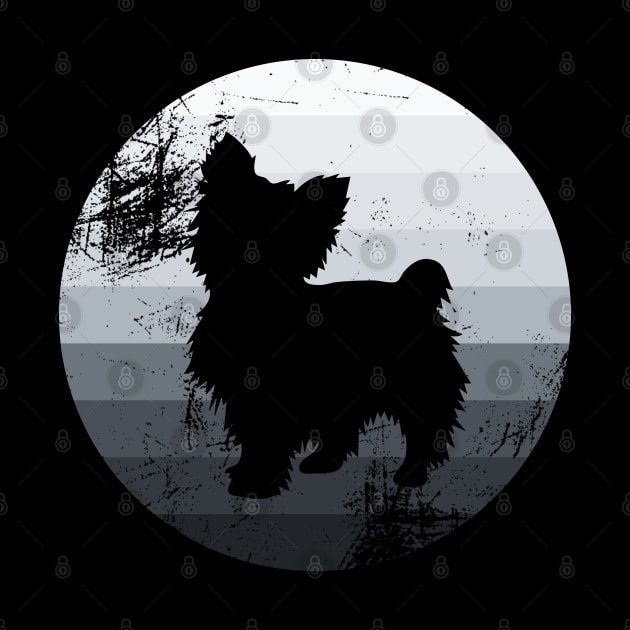 Morkie Silhouette by Fusti