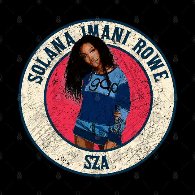 Retro Style Fan Art Design SZA // Solana Imane Rowe by rido public