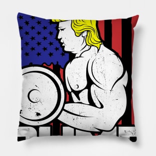 Funny Trump Donald Pump Workout Gym Fitness Pillow