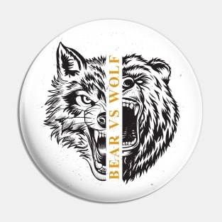 Wolf Vs Bear Pin