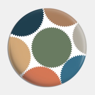 Cool Color Big Polka Dots Pin