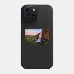 A Sunset at Seljalandsfoss Phone Case